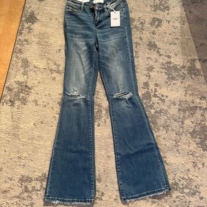 High rise flare jeans size 25 medium wash